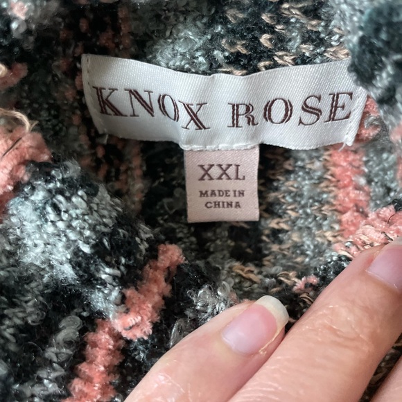 Target Knox Rose Vertical Stripe Knit Turtleneck Sweater Size XXL Boho - Picture 8 of 10